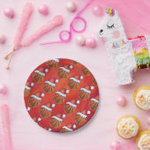 Basketball in Santa Hat Pattern Papieren Bordje (Feest)