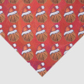 Basketball in Santa Hat Pattern Tissuepapier (Detail)