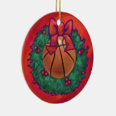 Basketball Inside Kerstmis Keramisch Ornament (Rechts)