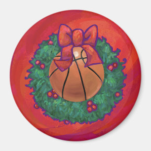 Basketball Inside Kerstmis Magneet