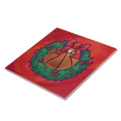 Basketball Inside Kerstmis Tegeltje (Zijkant)