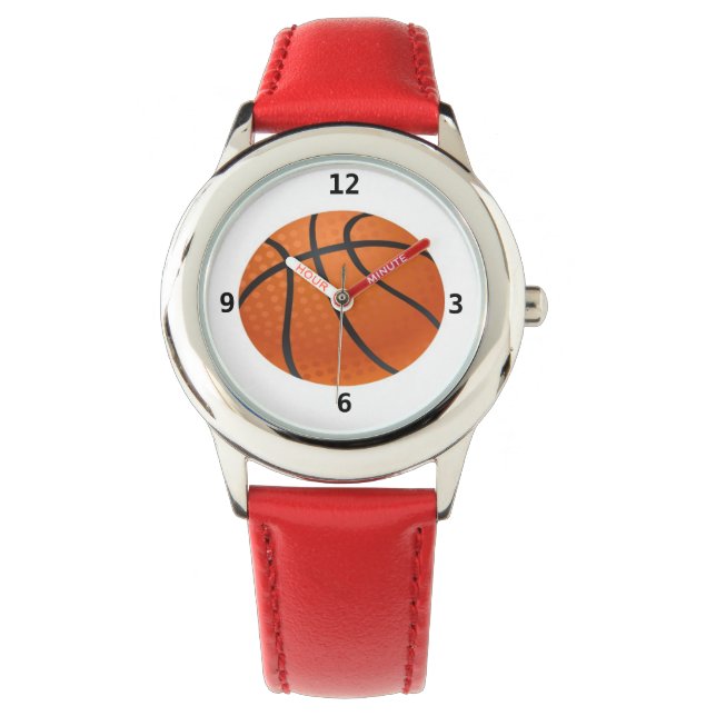 Basketball inspireert sportthema horloge (Voorkant)