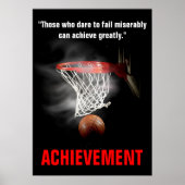 Basketball Inspirerend bereiken Motivatie Poster (Voorkant)