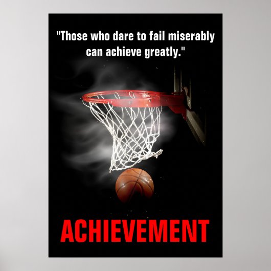 Basketball Inspirerend bereiken Motivatie Poster (Voorkant)