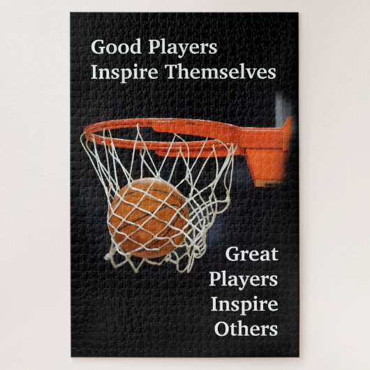 Basketball Inspirerend Citaat Inspire Spelers Legpuzzel (Verticaal)