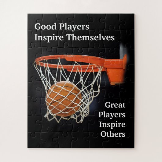 Basketball Inspirerend Citaat Inspire Spelers Legpuzzel (Verticaal)