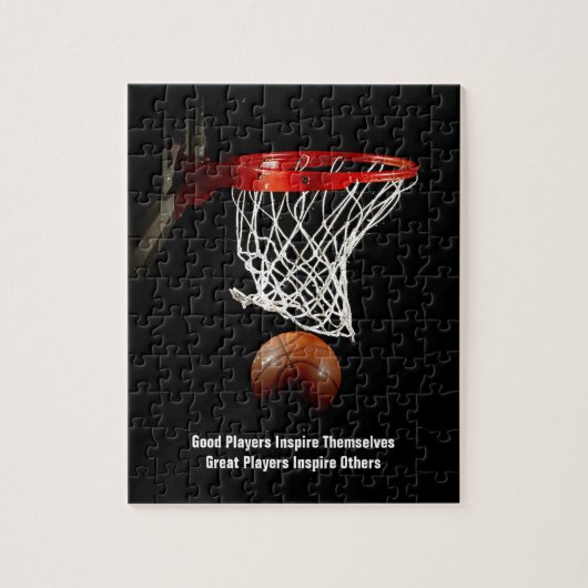 Basketball Inspirerend Citaat Inspire Spelers Legpuzzel (Verticaal)