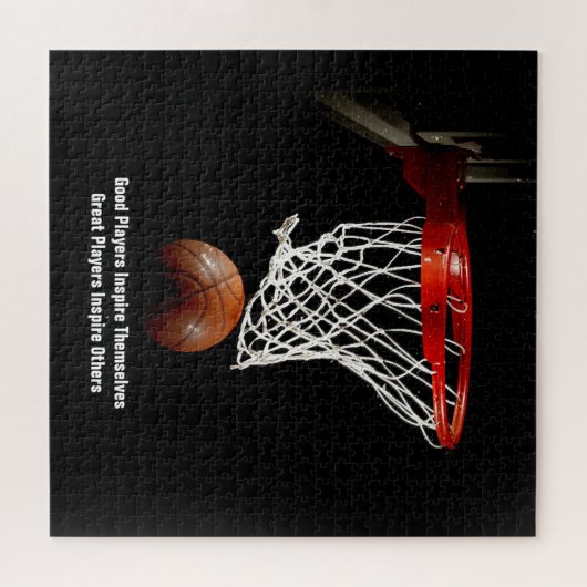 Basketball Inspirerend Citaat Inspire Spelers Legpuzzel (Horizontaal)