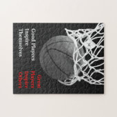 Basketball Inspirerend Citaat Inspire Spelers Legpuzzel (Horizontaal)