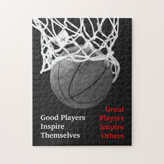 Basketball Inspirerend Citaat Inspire Spelers Legpuzzel (Verticaal)