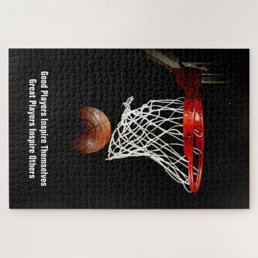 Basketball Inspirerend Citaat Inspire Spelers Legpuzzel (Horizontaal)