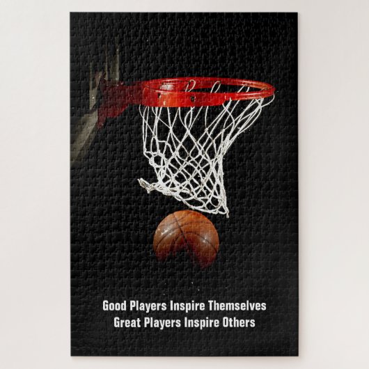 Basketball Inspirerend Citaat Inspire Spelers Legpuzzel (Verticaal)