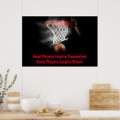 Basketball Inspirerend Citaat Inspire Spelers Poster (Keuken)