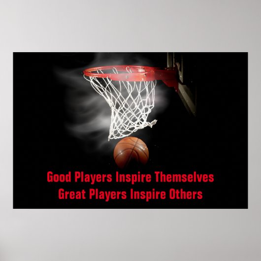 Basketball Inspirerend Citaat Inspire Spelers Poster (Voorkant)