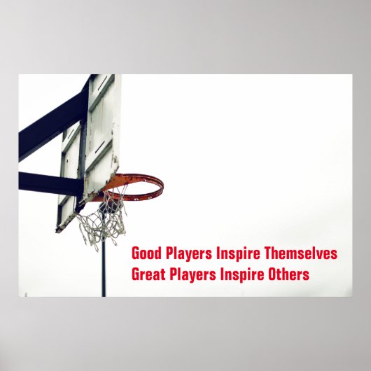 Basketball Inspirerend Citaat Inspire Spelers Poster (Voorkant)