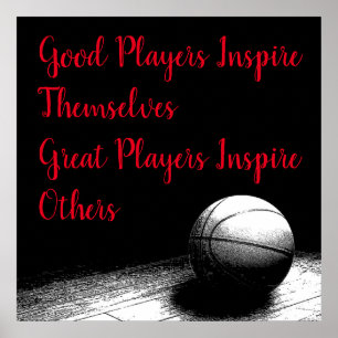 Basketball Inspirerend Citaat Inspire Spelers Poster