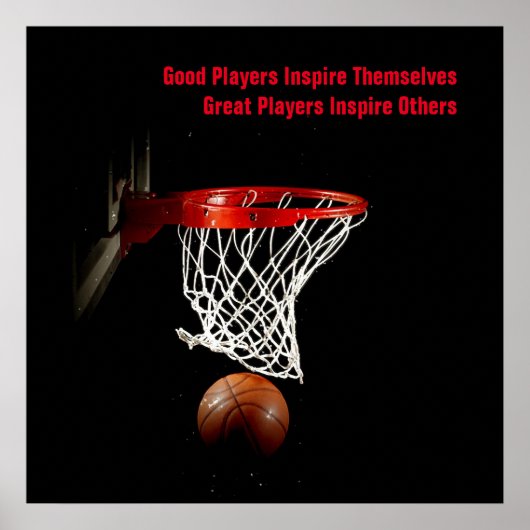 Basketball Inspirerend Citaat Inspire Spelers Poster (Voorkant)