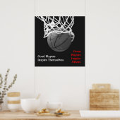 Basketball Inspirerend Citaat Inspire Spelers Poster (Keuken)