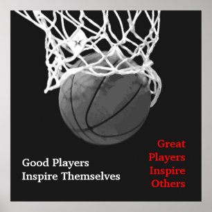 Basketball Inspirerend Citaat Inspire Spelers Poster
