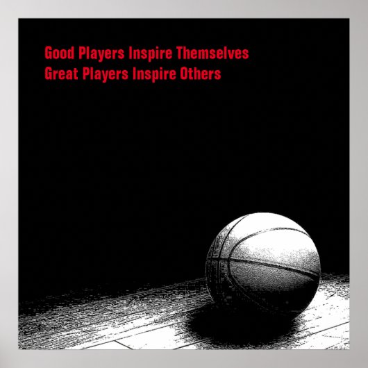 Basketball Inspirerend Citaat Inspire Spelers Poster (Voorkant)