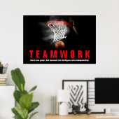 Basketball Inspirerend-prijszettingsspelers in tea Poster (Thuiskantoor)