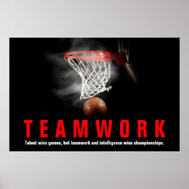Basketball Inspirerend-prijszettingsspelers in tea Poster