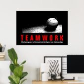 Basketball Inspirerend-prijszettingsspelers in tea Poster (Thuiskantoor)