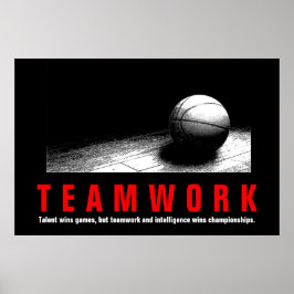 Basketball Inspirerend-prijszettingsspelers in tea Poster