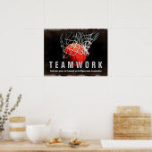 Basketball Inspirerend-prijszettingsspelers in tea Poster (Keuken)