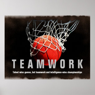 Basketball Inspirerend-prijszettingsspelers in tea Poster