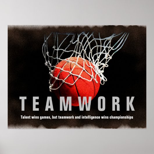 Basketball Inspirerend-prijszettingsspelers in tea Poster (Voorkant)