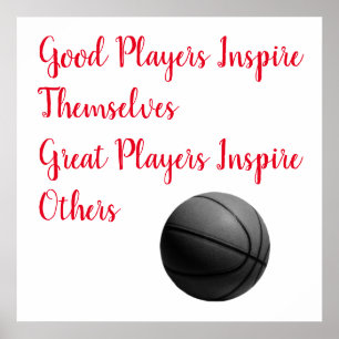 Basketball Inspirerend Quote Inspire Player Poster