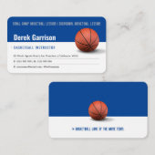 Basketball Instructor | Coach | Trainer Business C Visitekaartje (Voorkant / Achterkant)