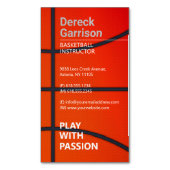 Basketball Instructor | Coach | Trainer Magnetisch Visitekaartje (Voorkant Verticaal)