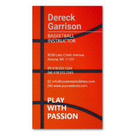 Basketball Instructor | Coach | Trainer Magnetisch Visitekaartje