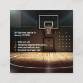 Basketball Instructor | Coach | Trainer Vierkante Visitekaartje (Achterkant)
