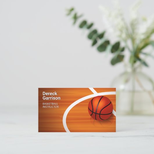 Basketball Instructor | Coach | Trainer Visitekaartje (Staand voorkant)