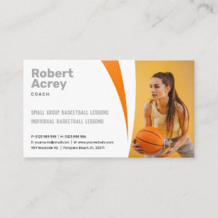 Basketball Instructor Coach Trainer Visitekaartje