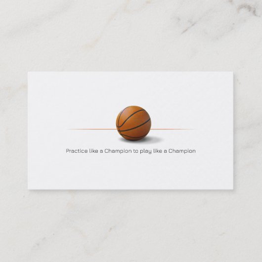 Basketball Instructor | Coach | Trainer Visitekaartje (Achterkant)