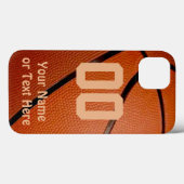 Basketball iPhone cases, Jouw naam, NUMBER Case-Mate iPhone Case (Achterkant (horizontaal))