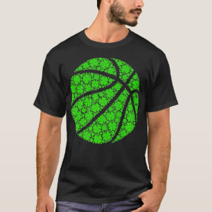 Basketball Irish Shamrock Lucky Clover St Pat T-shirt