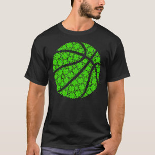 Basketball Irish Shamrock Lucky Clover St Pat T-shirt