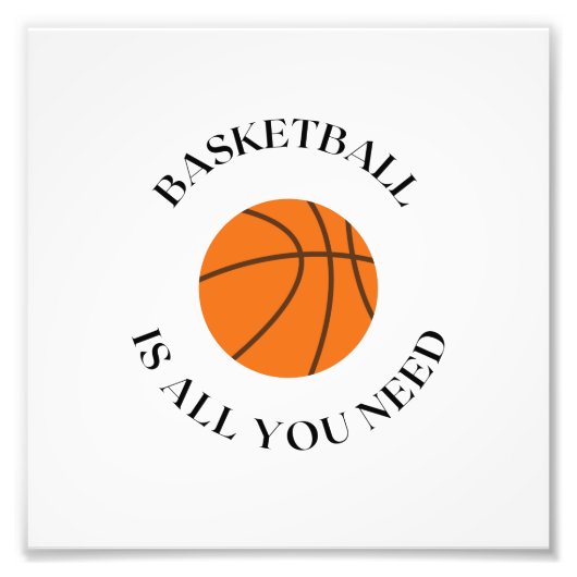 BASKETBALL IS ALLEEN NODIG FOTO AFDRUK (Voorkant)