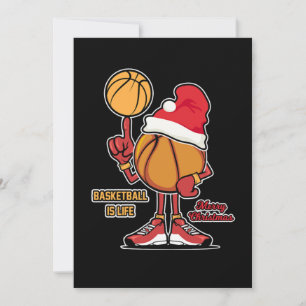 Basketball is een cadeautje voor kerstmis kaart