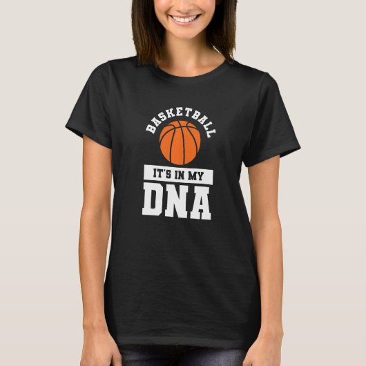 Basketball is het in mijn dna Coach Sportbelspel T-shirt (Voorkant)