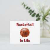 Basketball is het leven briefkaart (Staand voorkant)