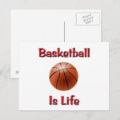 Basketball is het leven briefkaart (Voorkant / Achterkant)