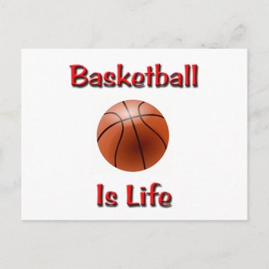 Basketball is het leven briefkaart (Voorkant)