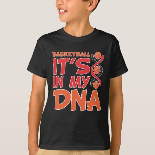 Basketball is in mijn DNA Player Coach Team Sport T-shirt (Voorkant)