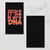 Basketball is in mijn DNA Player Coach Team Sport Visitekaartje (Voorkant / Achterkant)